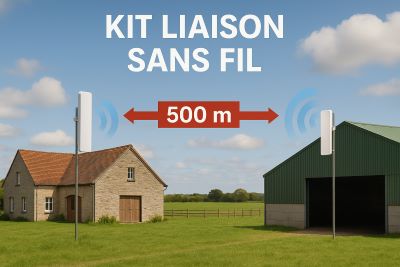 Kit de liaison sans fil pour connecter des bâtiments