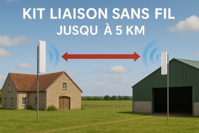 Kit liaison sans fil inter-bâtiments - Transmission réseau sans câble