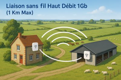 Kit de liaison sans fil Gigabit 1km ultra-fiable